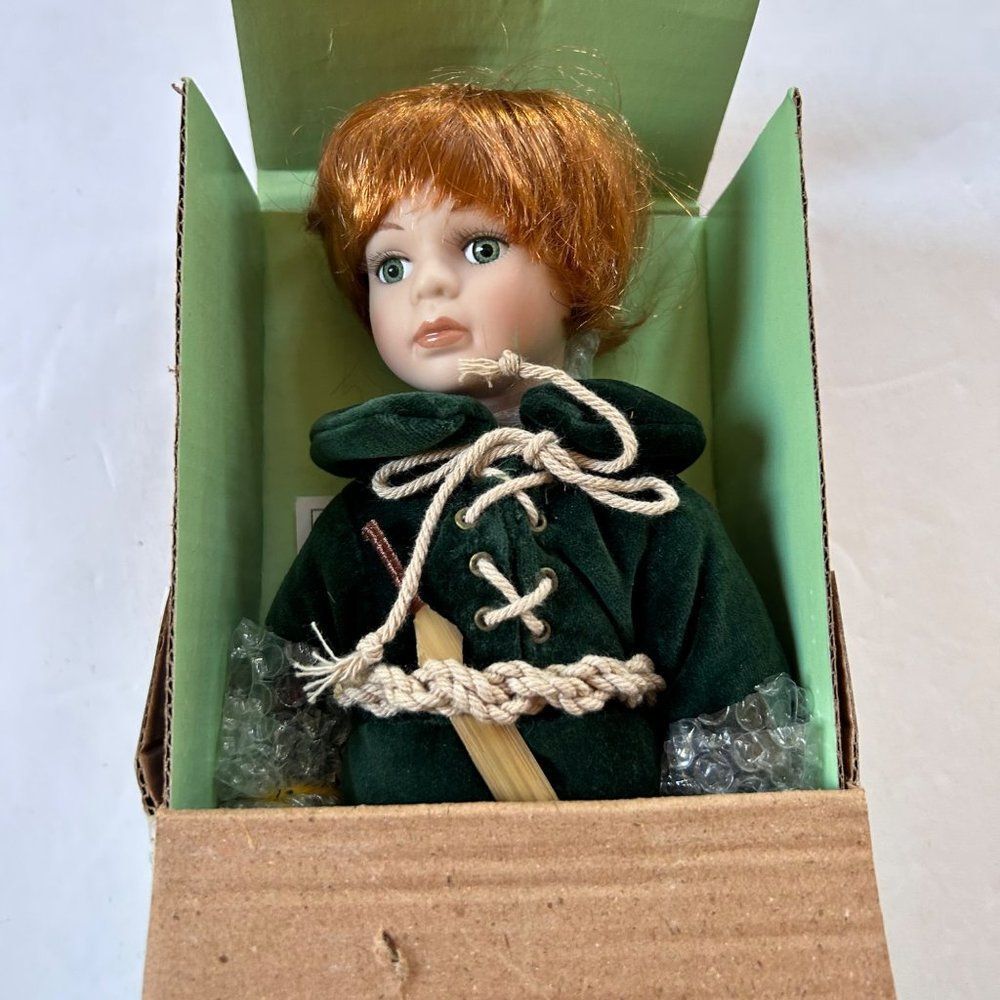 Peter Pan Doll Seymour Mann Storybook Tiny Tots Doll Story Book Porcelain 10" - Picture 3 of 12